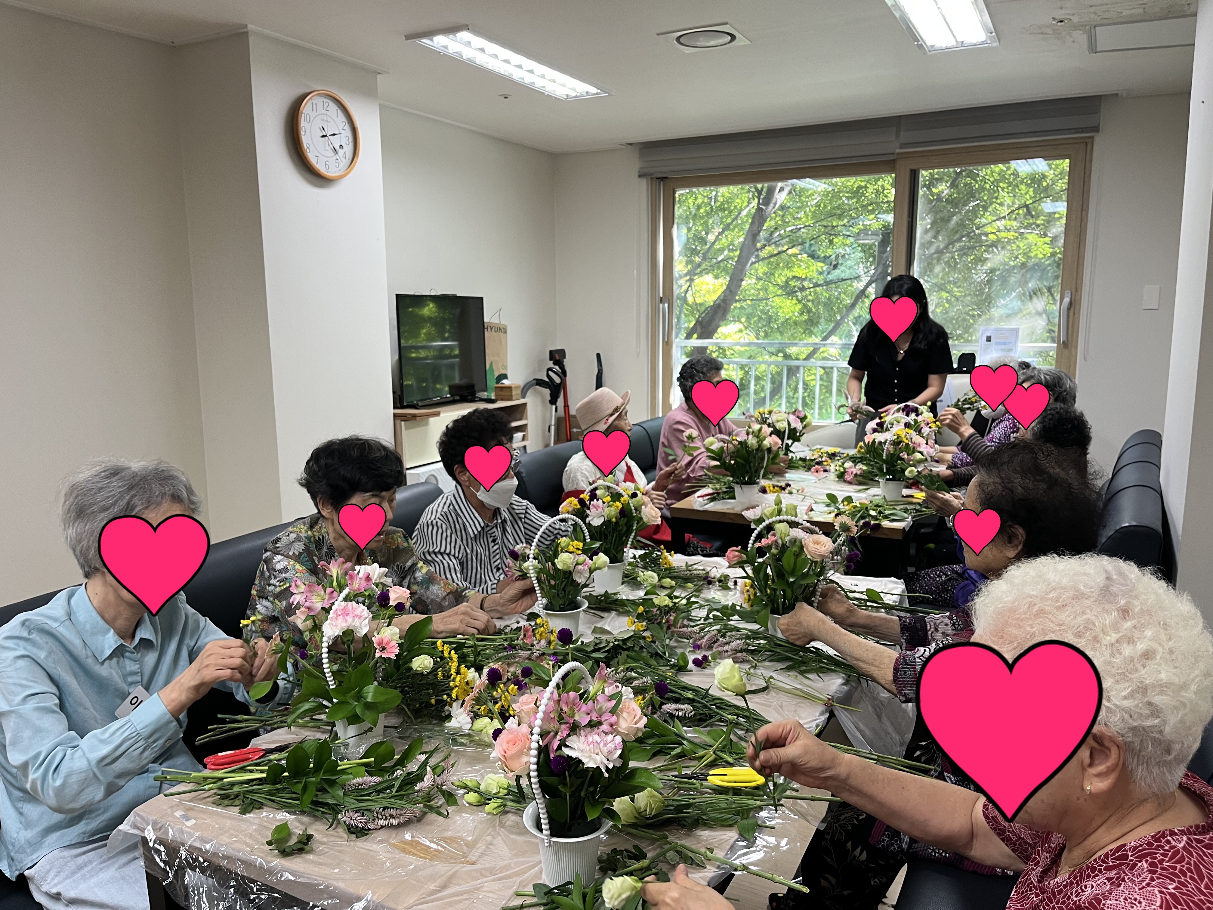 원예 프로그램 꽃 바구니 만들기 