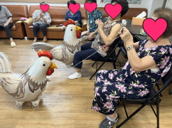 웃음치료 프로그램 부채 체조 